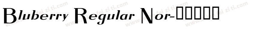Bluberry Regular Nor字体转换